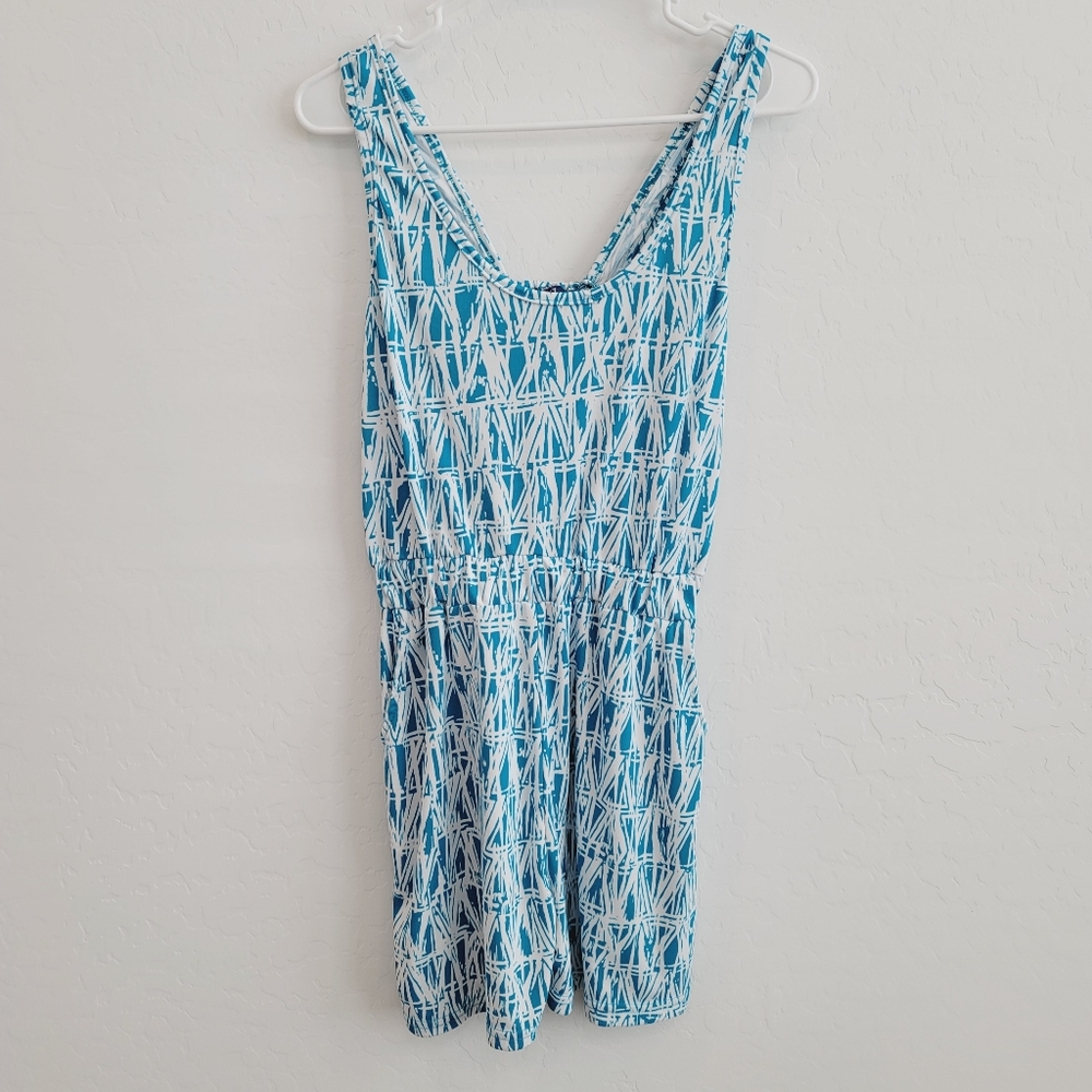 Uniti Stretch Blue and White Romper Size Large - Picture 5 of 14